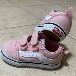 Vans Toddler Light Pink Velcro Sneakers